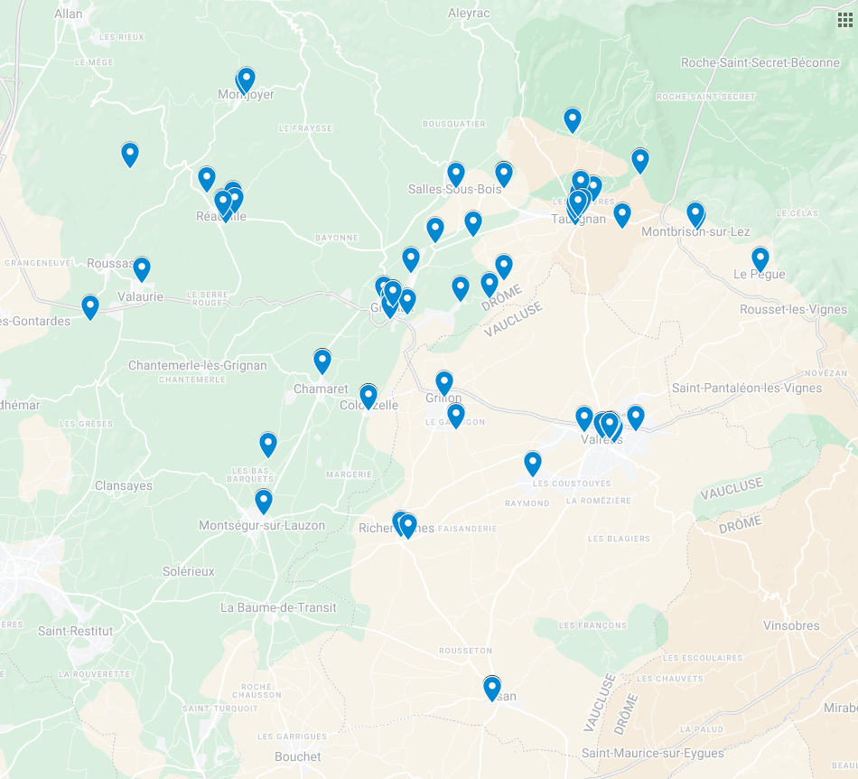 Cartes des coopérateurs